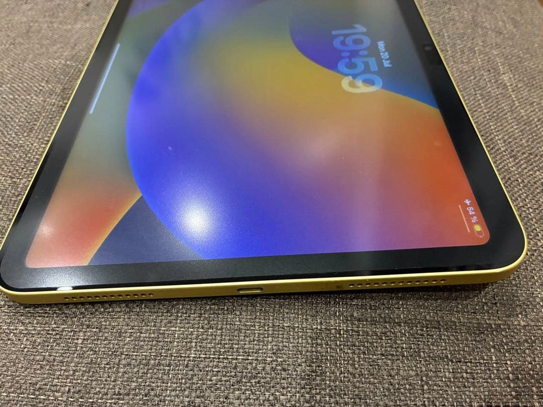 Apple iPad 第10世代 64GB Wi-Fi イエロー ケース付の写真7枚目
