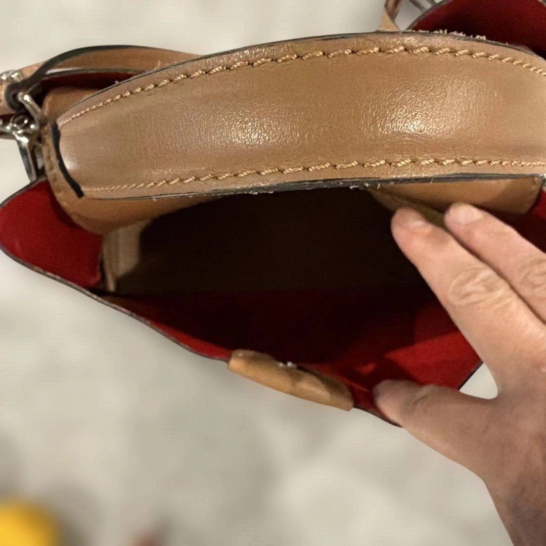 数回使用GIANNI CHIARINI ショルダーバッグ ベージュの写真6枚目