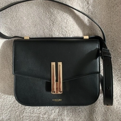 DEMELLIER LONDON The Vancouver ブラック レザーショルダーバッグ 新品未使用 保存袋付き
