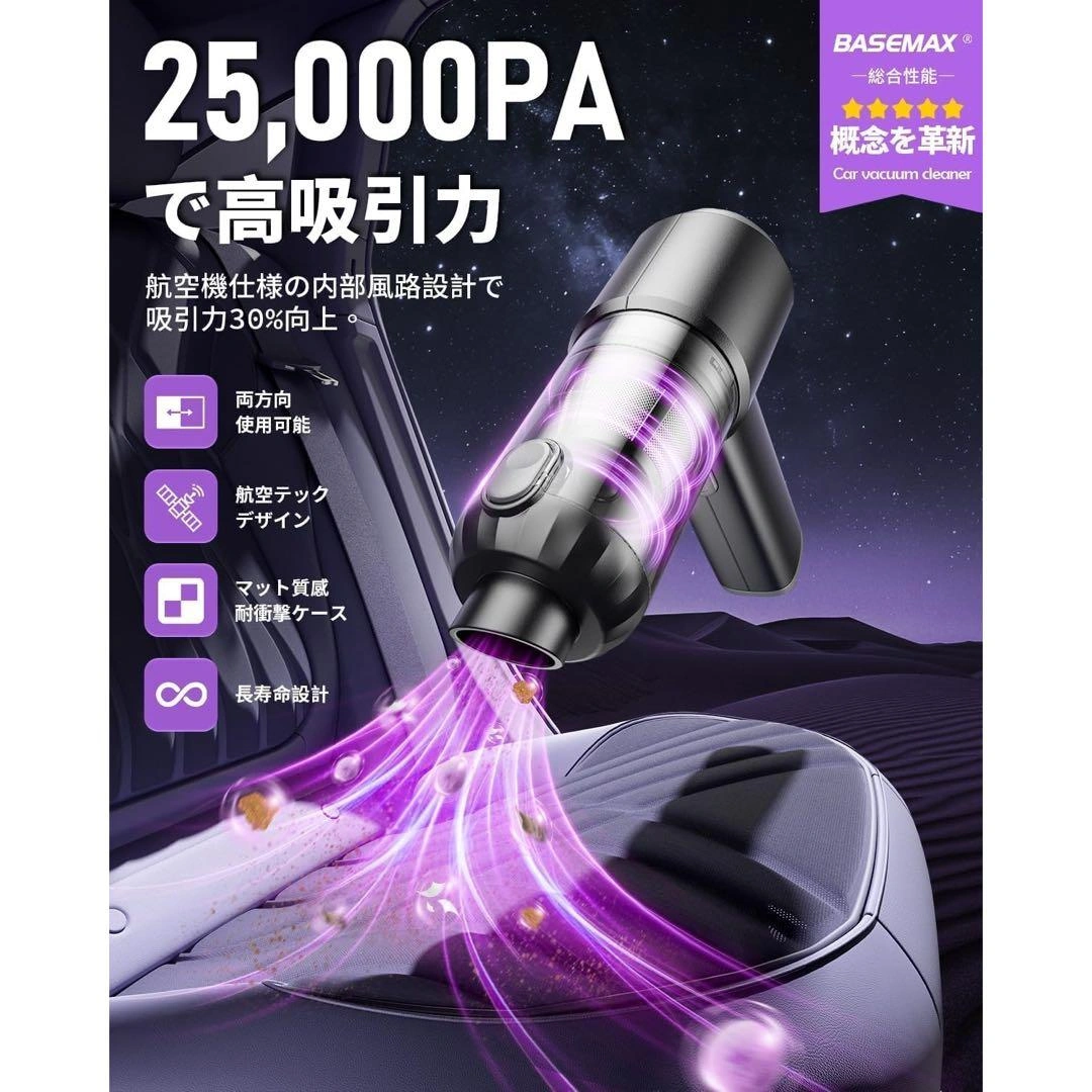 ハンディクリーナー コードレス 強力吸引 4IN1 多機能 吸引 ブロワーの写真2枚目