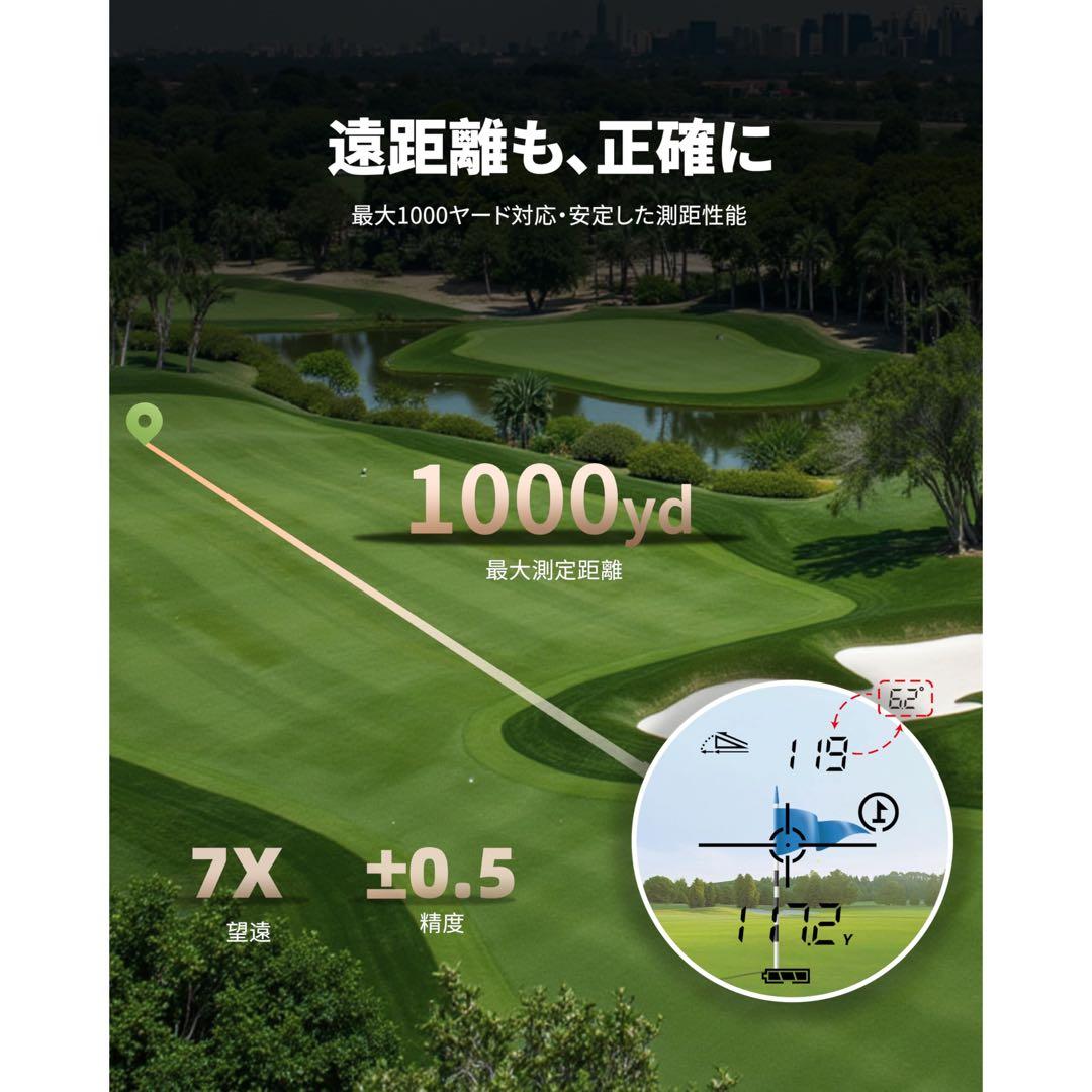 ゴルフ レーザー距離計 T80 1000yd 0.02秒 高精度±0.5ydの写真3枚目