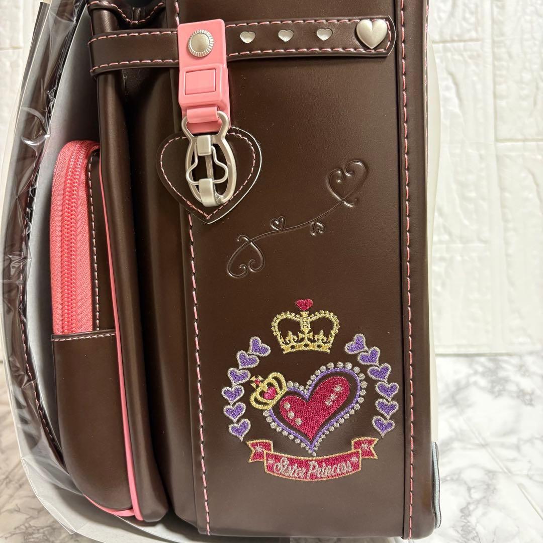 【新品】姫娘プレミアム ランドセル パールボルドー 日本製 ハート刺繍 A4対応の写真6枚目