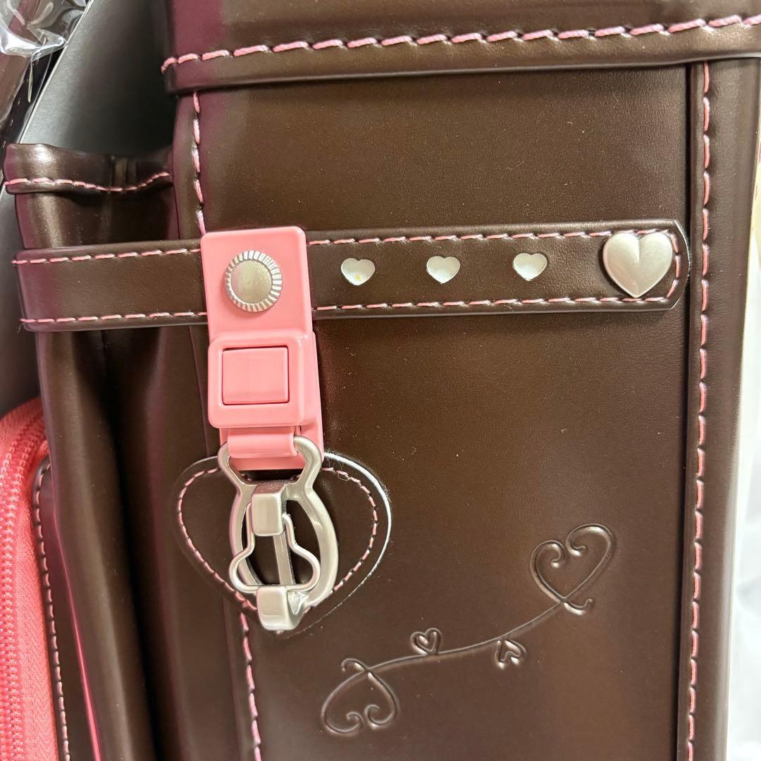 【新品】姫娘プレミアム ランドセル パールボルドー 日本製 ハート刺繍 A4対応の写真7枚目