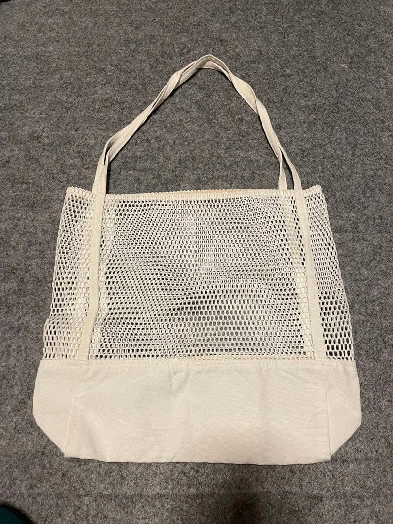ホワイトメッシュトートバッグ 新品未使用