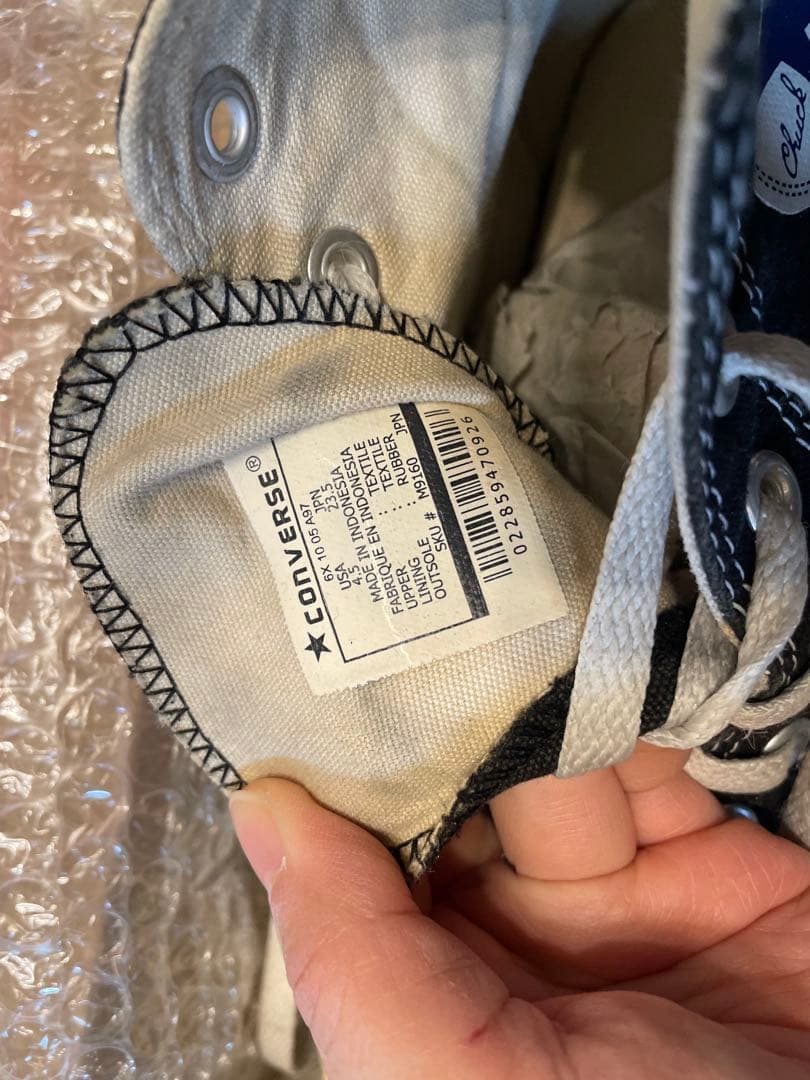 converse キャンバス地ハイカットスニーカー23.5cm ネイビーの写真3枚目