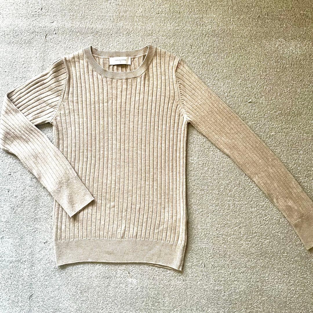 URBAN RESEARCH lab リブニット 長袖 ベージュ