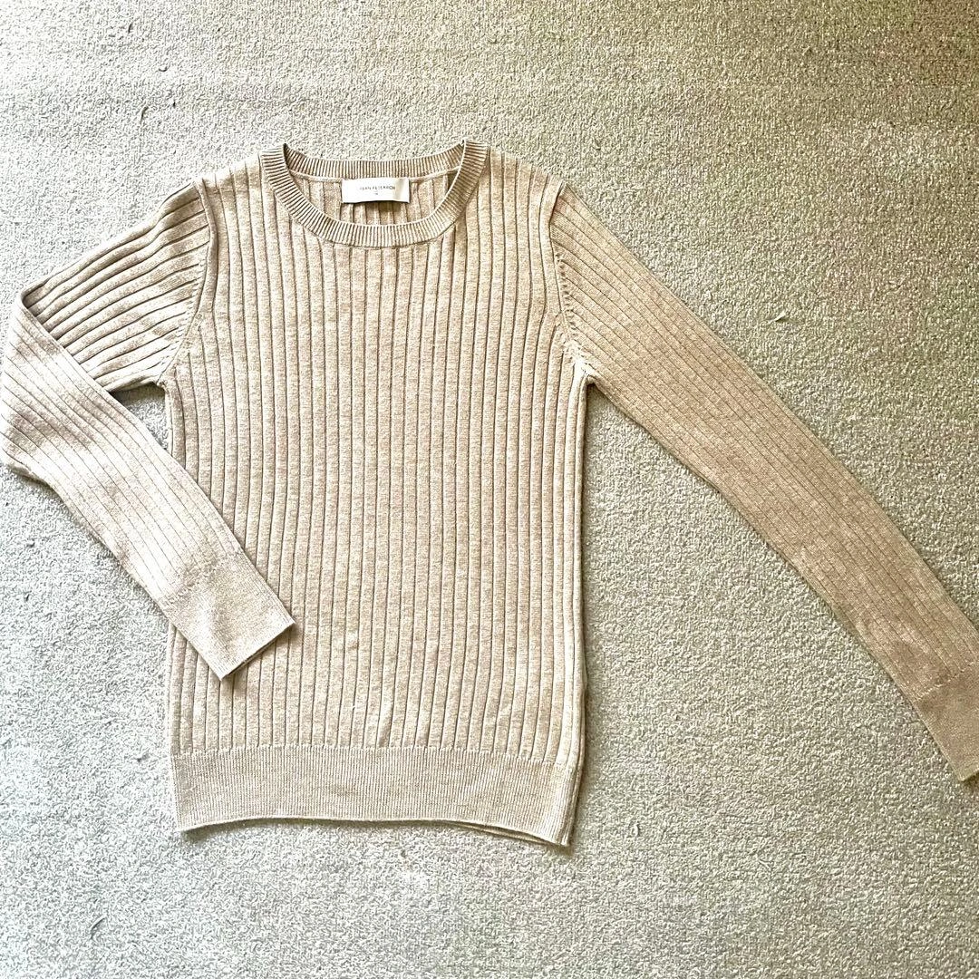 URBAN RESEARCH lab リブニット 長袖 ベージュ