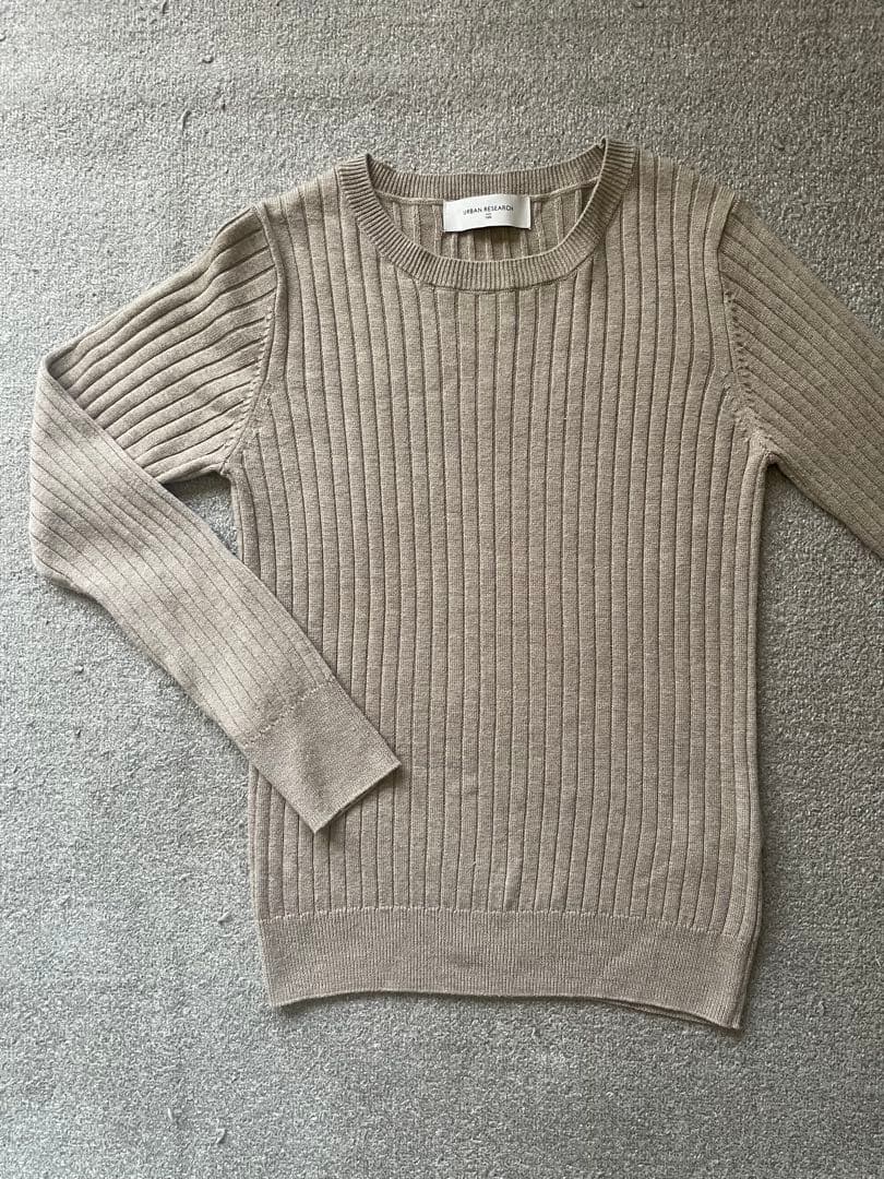 URBAN RESEARCH lab リブニット 長袖 ベージュの写真2枚目