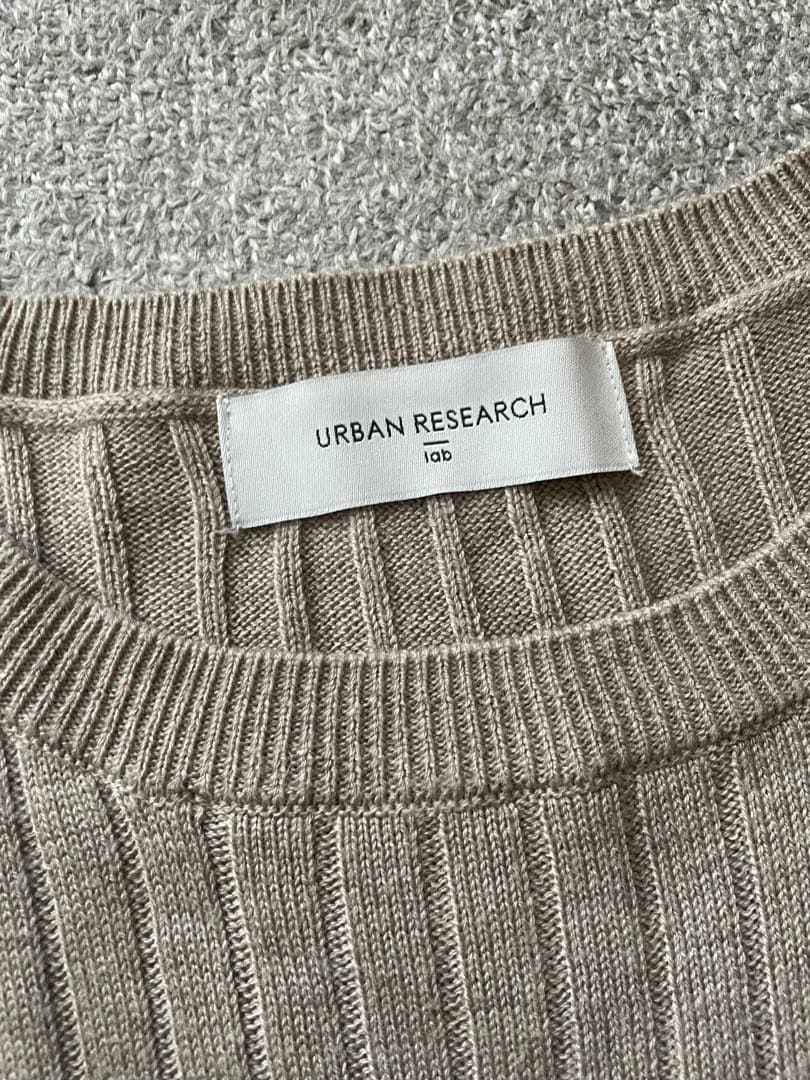 URBAN RESEARCH lab リブニット 長袖 ベージュの写真3枚目