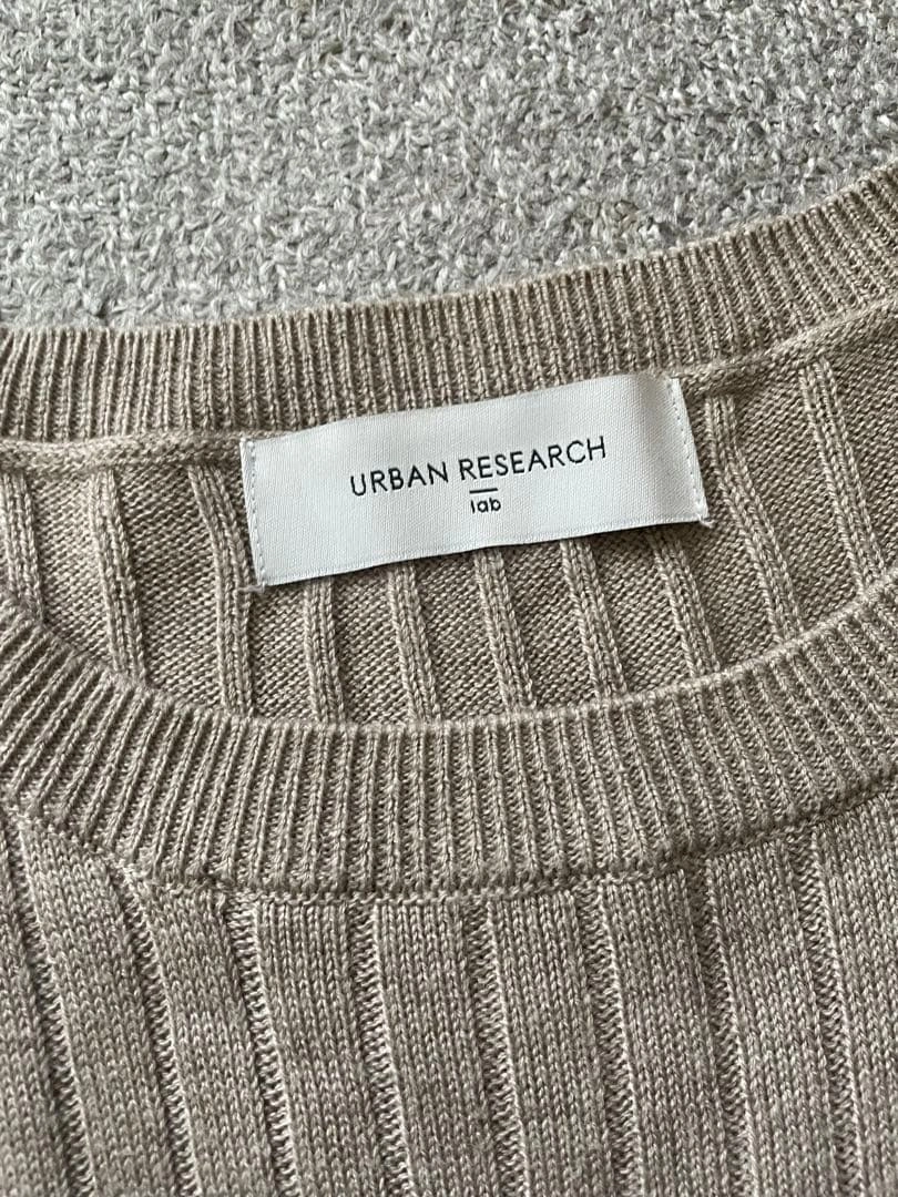 URBAN RESEARCH lab リブニット 長袖 ベージュの写真3枚目