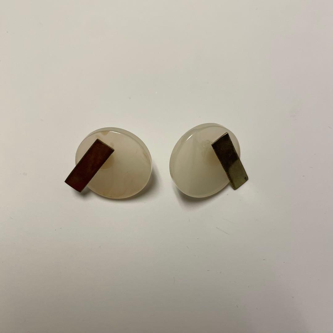 ゴールド×マーブル ピアス