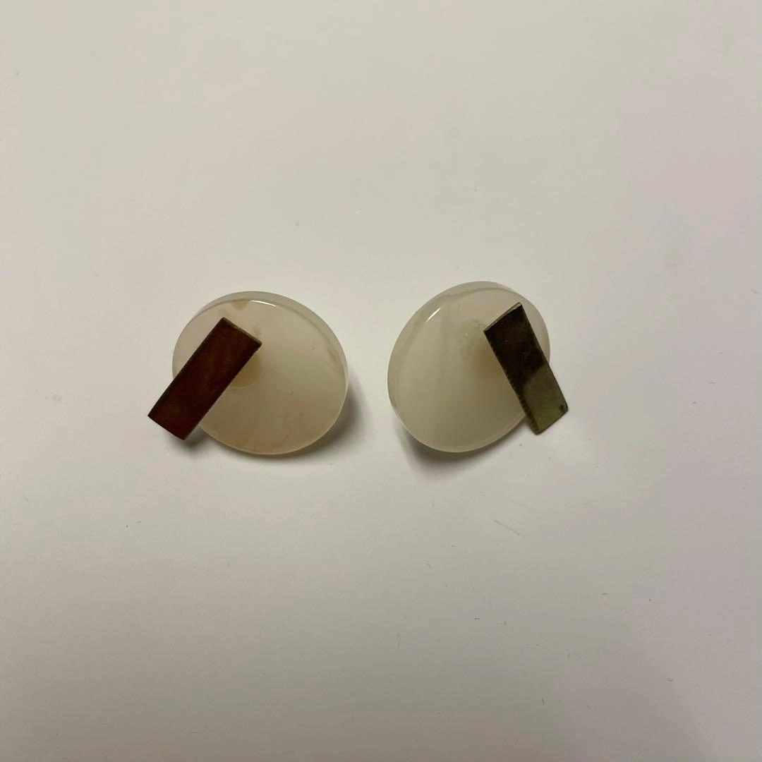 ゴールド×マーブル ピアス