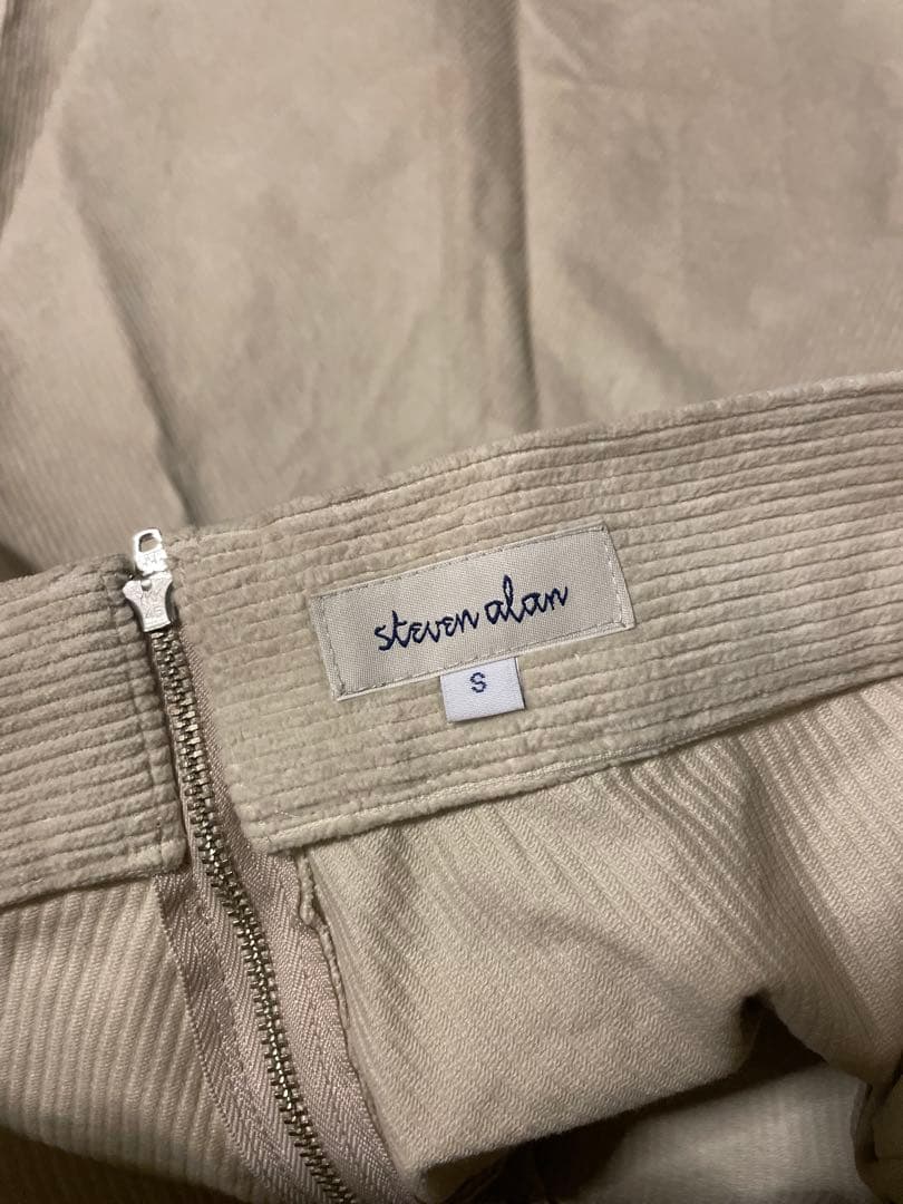 Steven Alan コーデュロイ フレアスカート アイボリーの写真7枚目