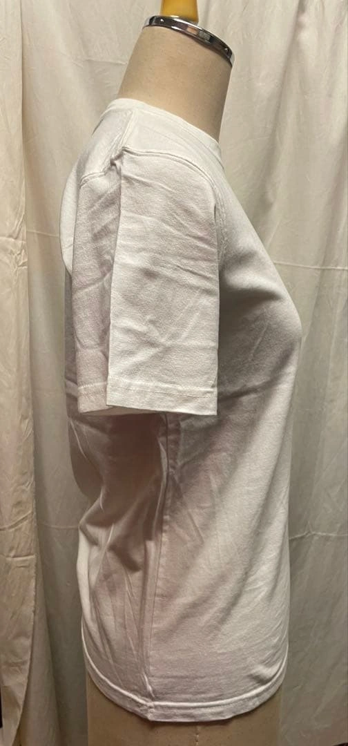 新品 綿100% 無地 クルーネック 半袖 Tシャツ ホワイトの写真2枚目