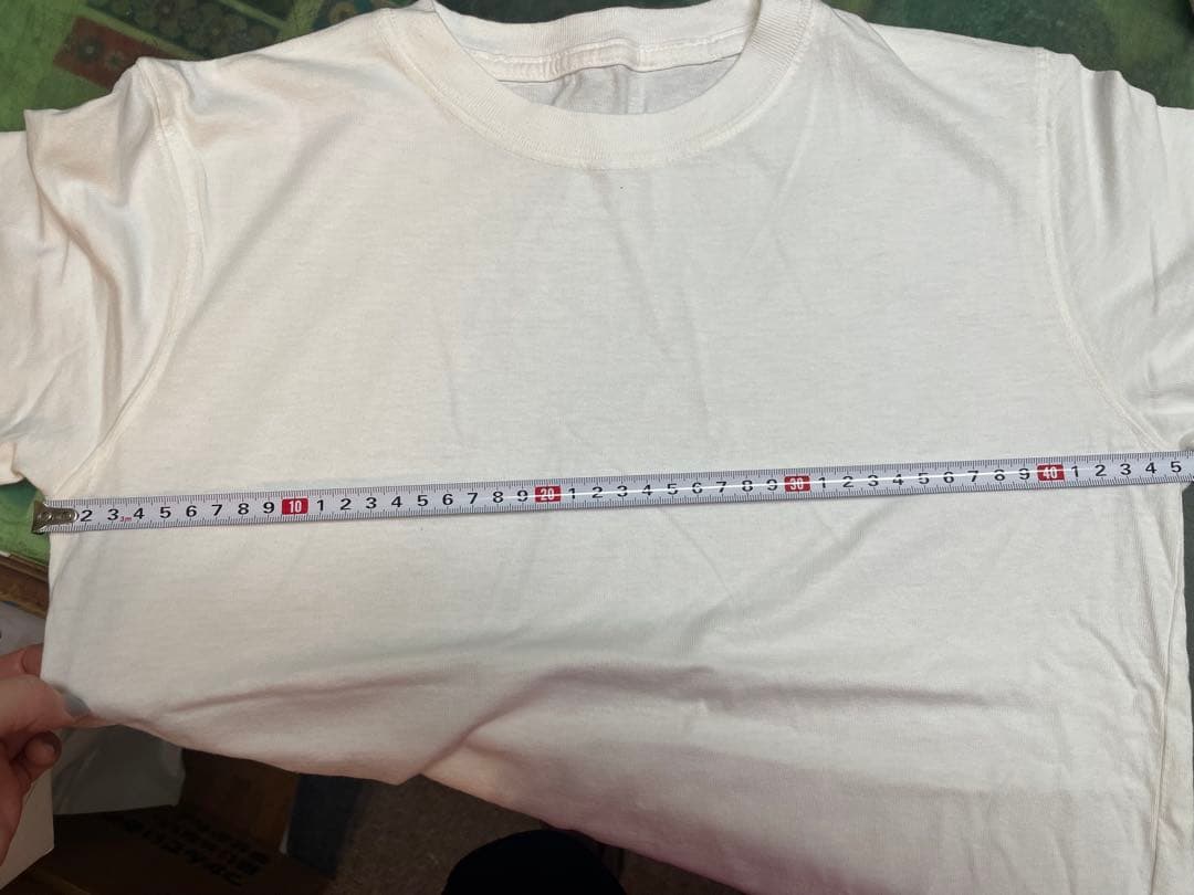 新品 綿100% 無地 クルーネック 半袖 Tシャツ ホワイトの写真4枚目