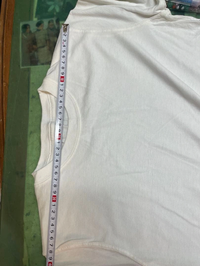 新品 綿100% 無地 クルーネック 半袖 Tシャツ ホワイトの写真6枚目