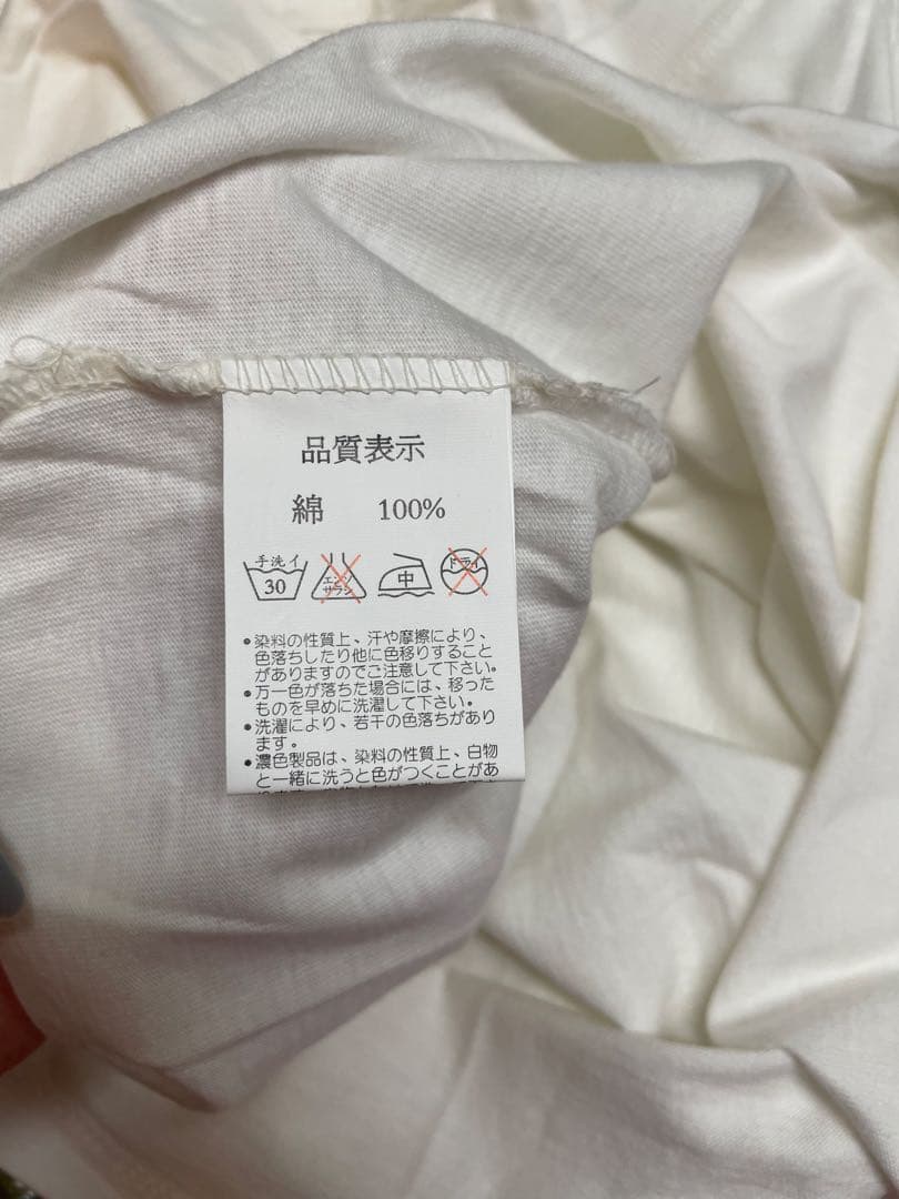 新品 綿100% 無地 クルーネック 半袖 Tシャツ ホワイトの写真7枚目