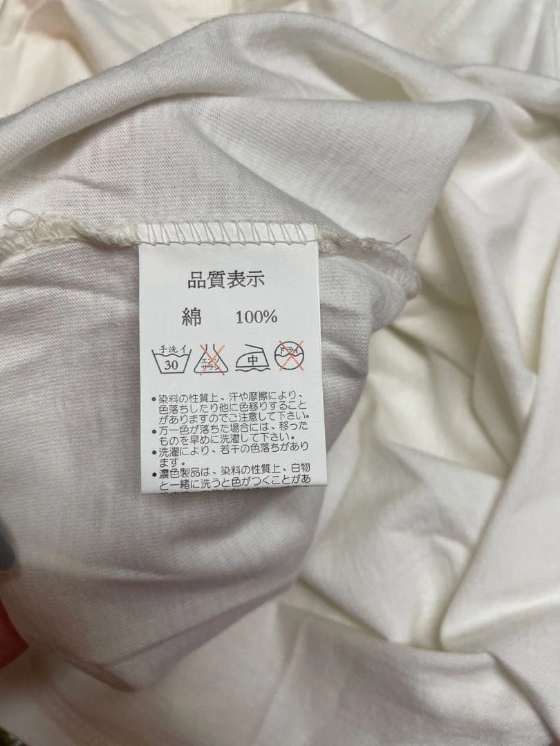 新品 綿100% 無地 クルーネック 半袖 Tシャツ ホワイトの写真7枚目