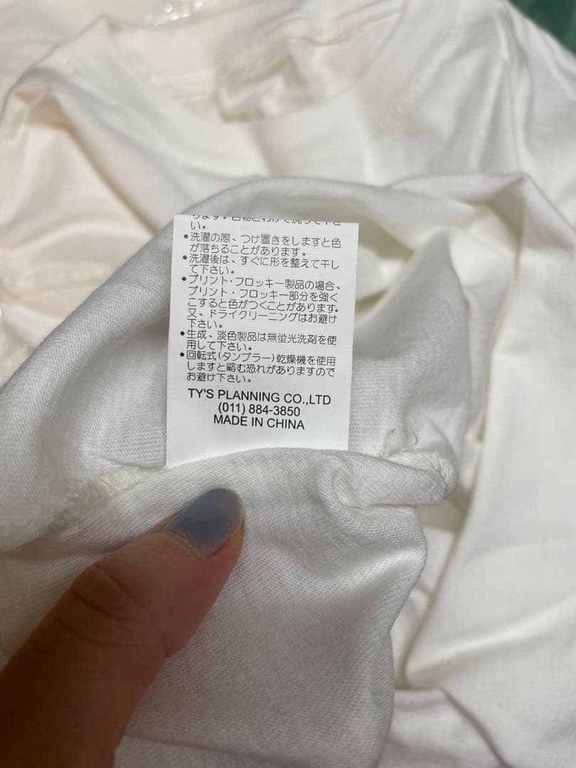 新品 綿100% 無地 クルーネック 半袖 Tシャツ ホワイトの写真8枚目