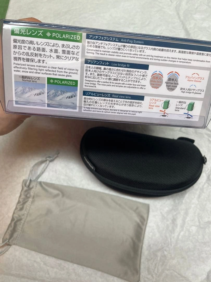 【箱あり美品】モンベル 偏光アルパイングラスPL - マットブラック×グレーの写真6枚目