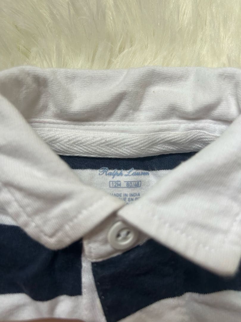 RALPH LAUREN ボーダー ロンパースの写真2枚目