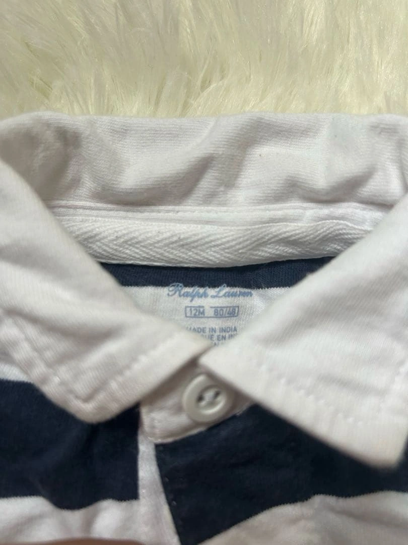 RALPH LAUREN ボーダー ロンパースの写真2枚目