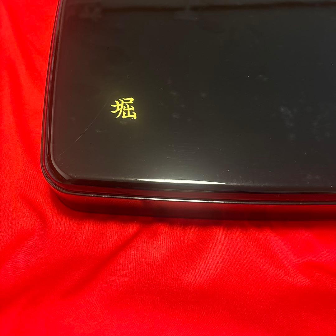 漆器 漆盆&袱紗　家紋　丸に剣片喰の写真4枚目