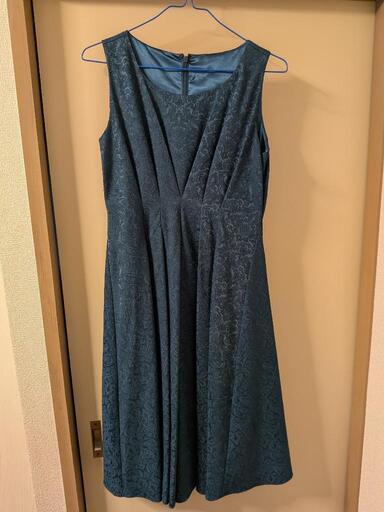 【クリーニング済】アザレアローズ パーティードレス 結婚式 M グリーン