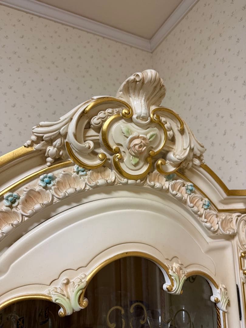 イタリア　SILIK ガラス　キャビネット　飾り棚の写真2枚目