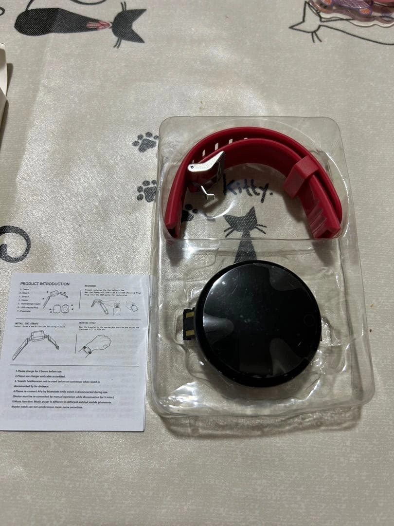 特価 新品未使用品 多機能スマートウォッチ D18 レッド 本体の写真3枚目