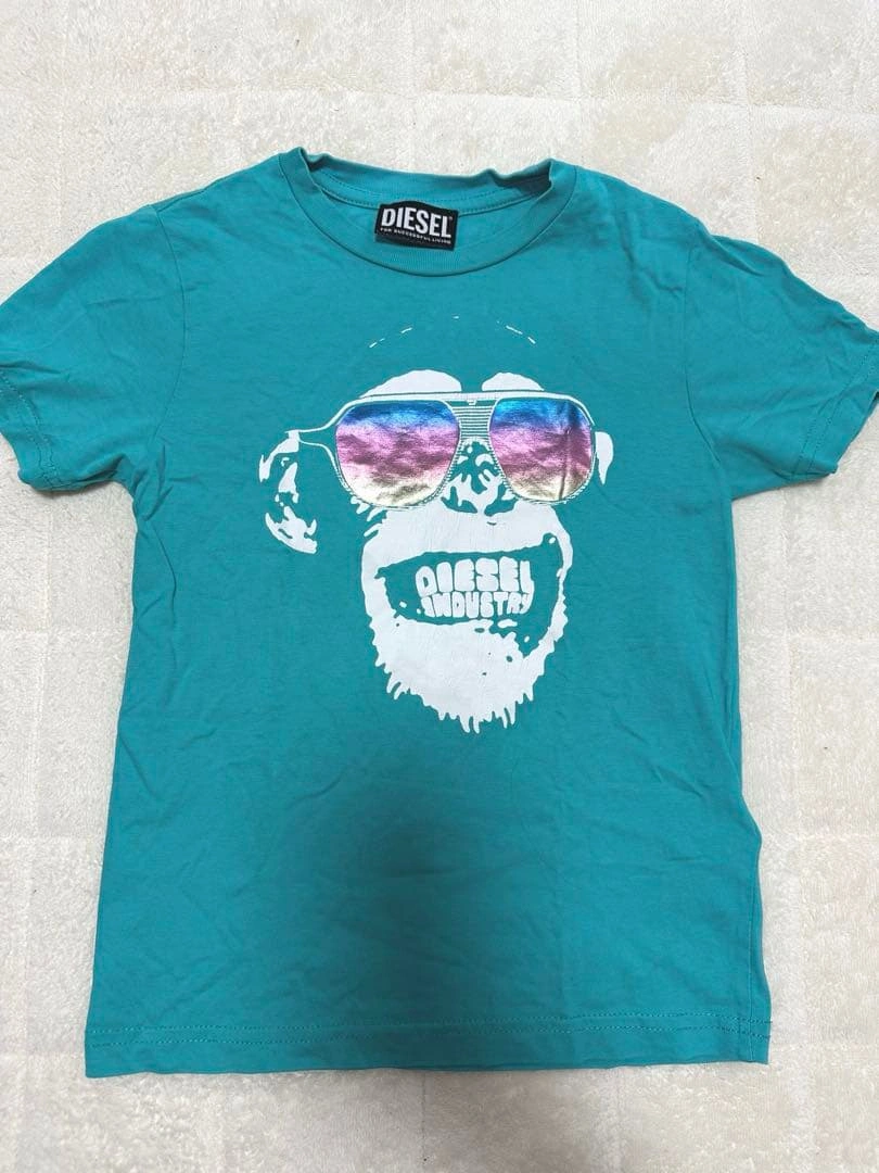 DIESEL Tシャツ ブルー 猿 サングラスプリント 6 120cm