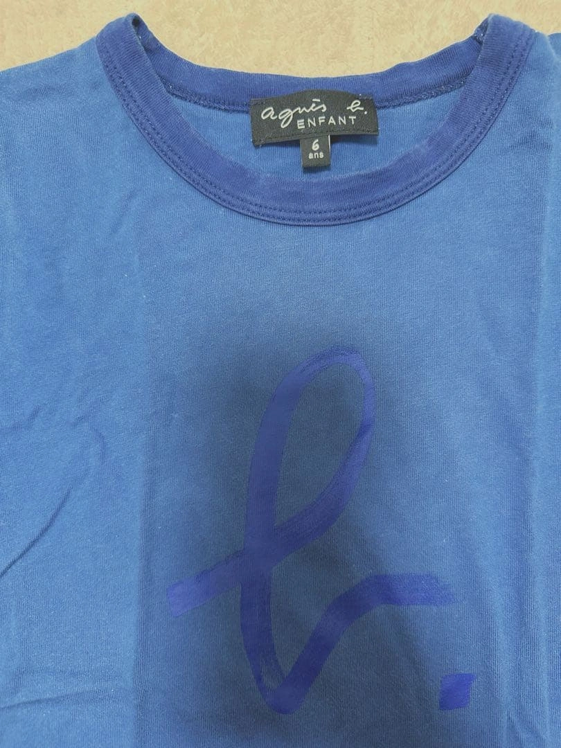 agnes b. ENFANT Tシャツ ブルー 6 120cmの写真2枚目
