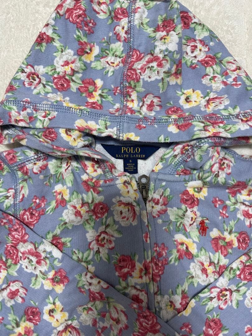 最終　POLO RALPH LAUREN 花柄パーカー 6 120cmの写真2枚目