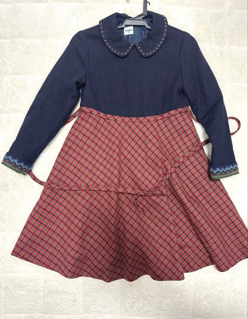 familiar ワンピース ネイビー 120 レア 大人気