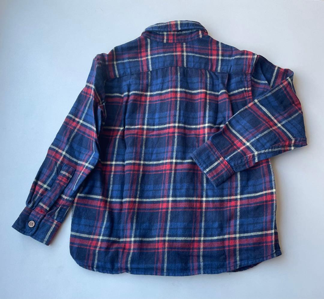 UNIQLO チェック柄 長袖シャツ キッズ 131-439928の写真2枚目