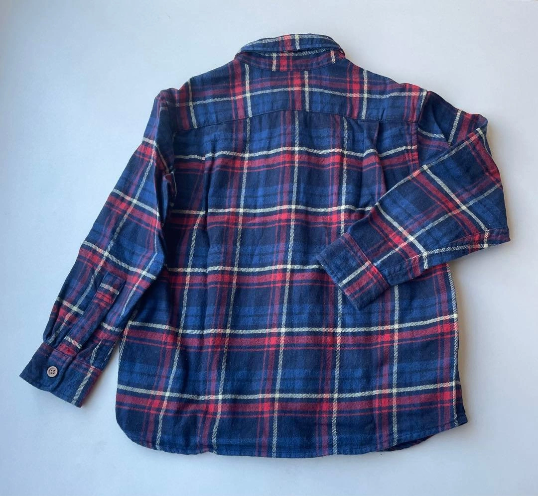 UNIQLO チェック柄 長袖シャツ キッズ 131-439928の写真2枚目