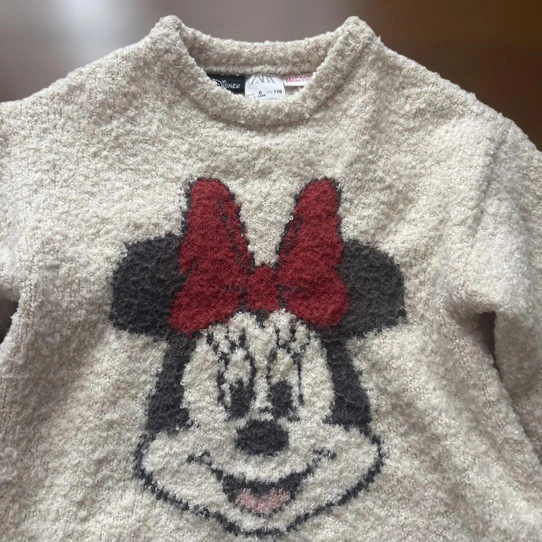 ZARA ディズニー ミニー セーター 110cm 120cmの写真3枚目