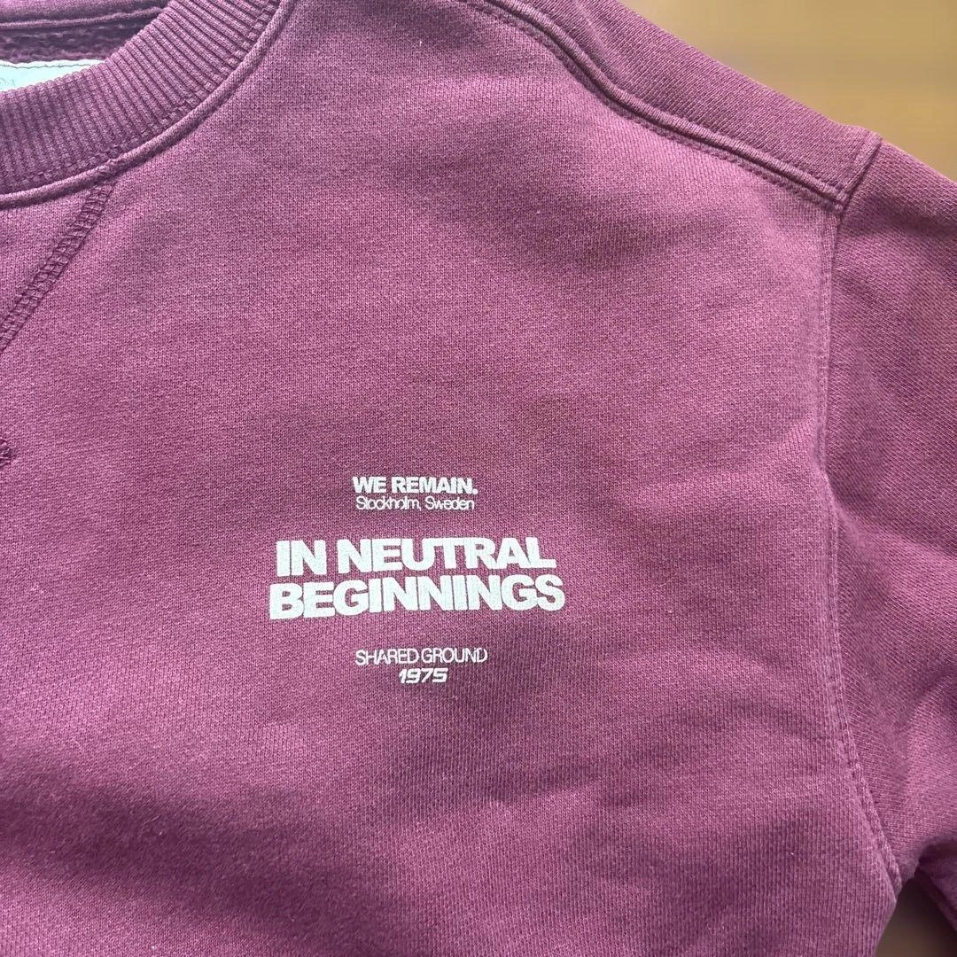 ZARA KIDS 英文字 ロゴ ボルドー トレーナー 140cmの写真3枚目
