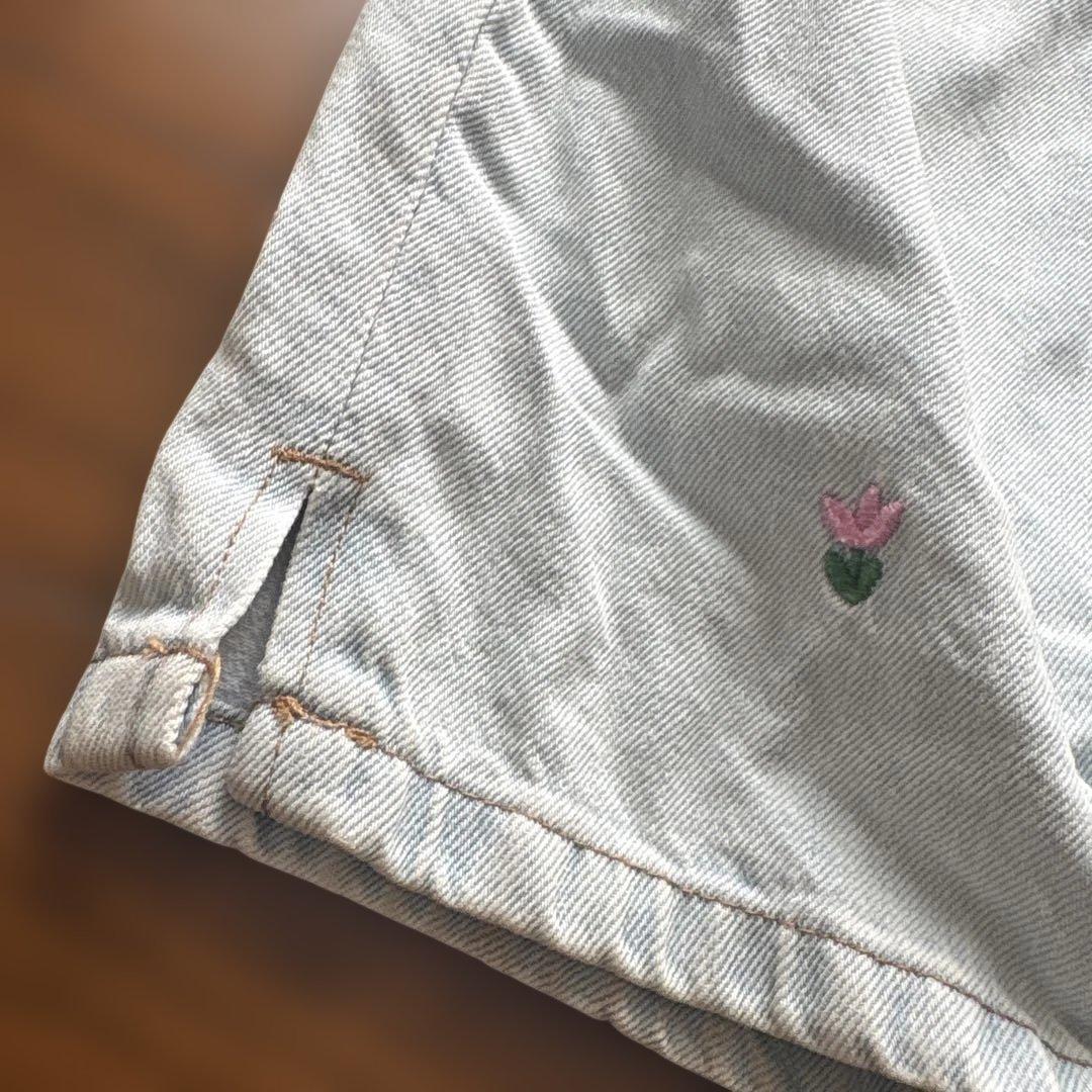 ZARA KIDS チューリップ刺繍 オーバーオール 116cm ガールズの写真7枚目