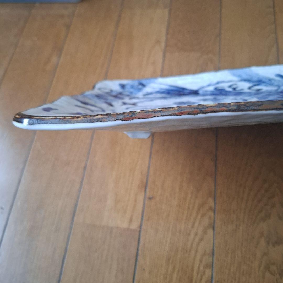 手描き 鯛の絵 角皿 陶器 盛り皿の写真5枚目