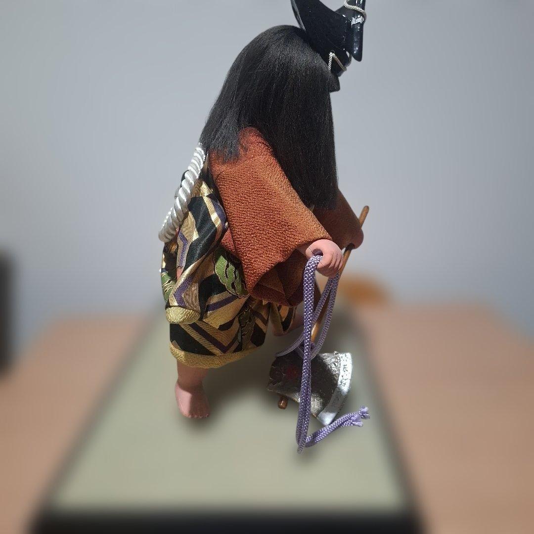 五月人形 金太郎 鉞（まさかり） 木目込み飾りの写真4枚目