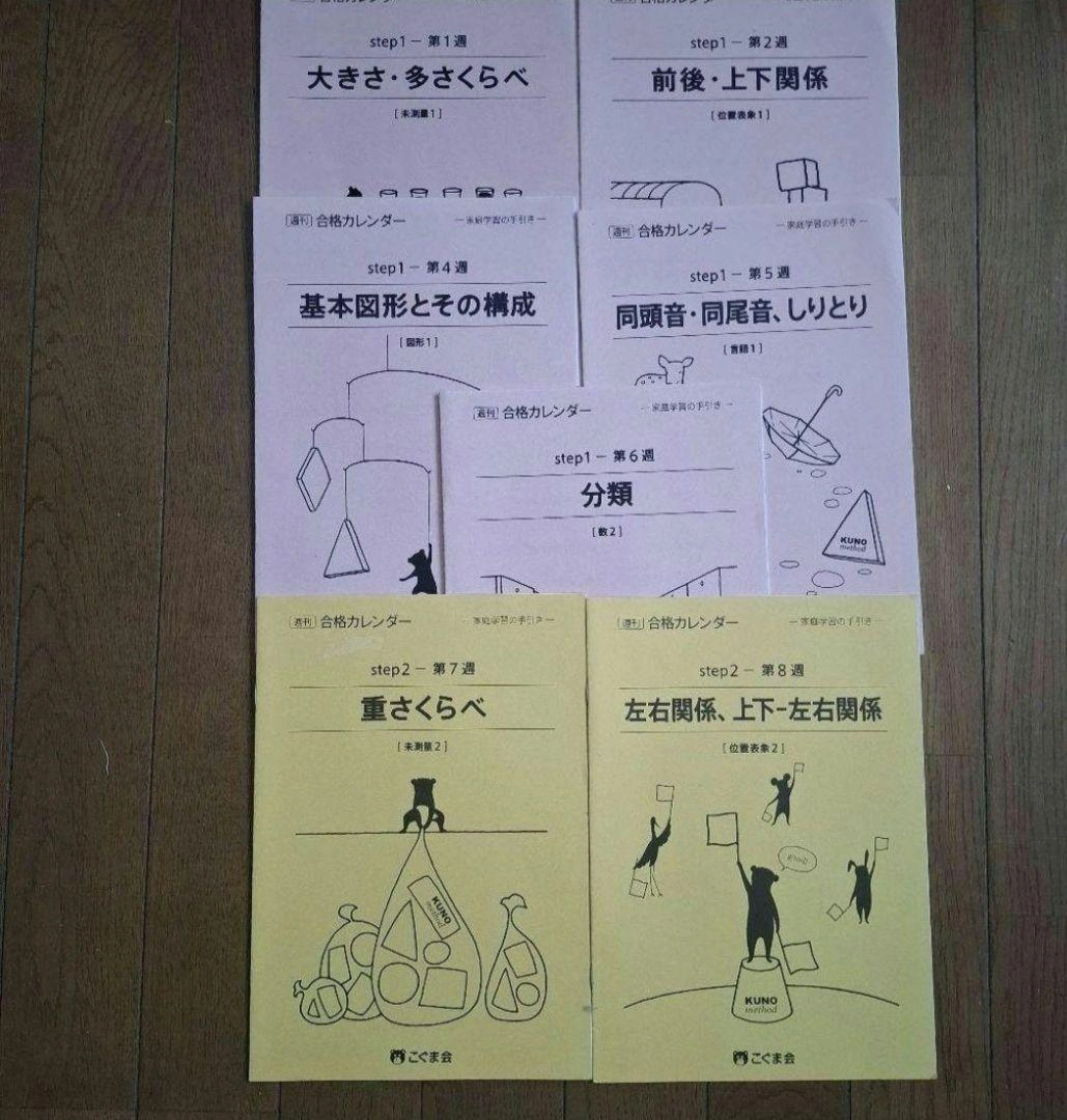 こぐま会 合格力カレンダー step1・2 7冊セット