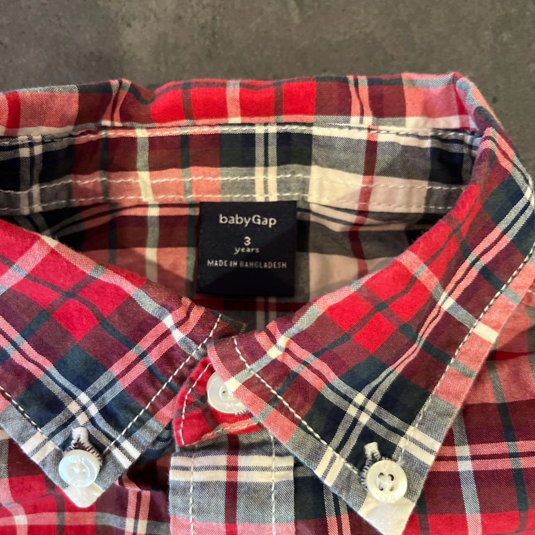 babyGap チェックシャツベスト 2点セット 100cm、110㎝ ギャップの写真3枚目