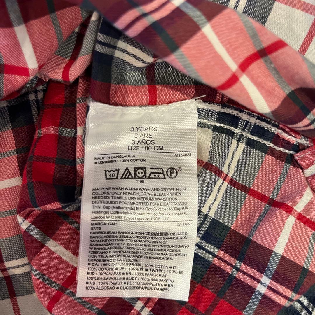 babyGap チェックシャツベスト 2点セット 100cm、110㎝ ギャップの写真4枚目