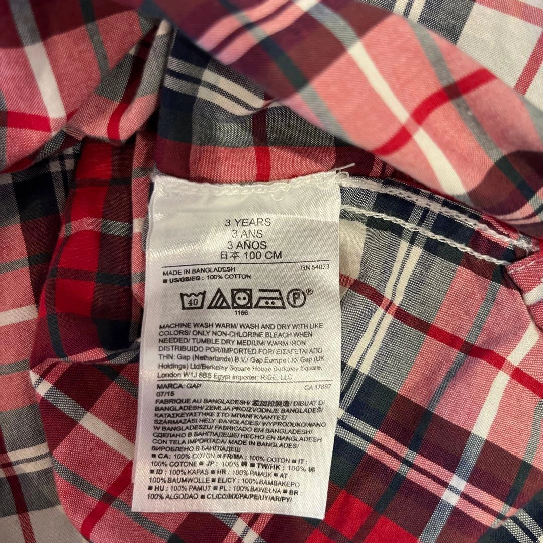 babyGap チェックシャツベスト 2点セット 100cm、110㎝ ギャップの写真4枚目