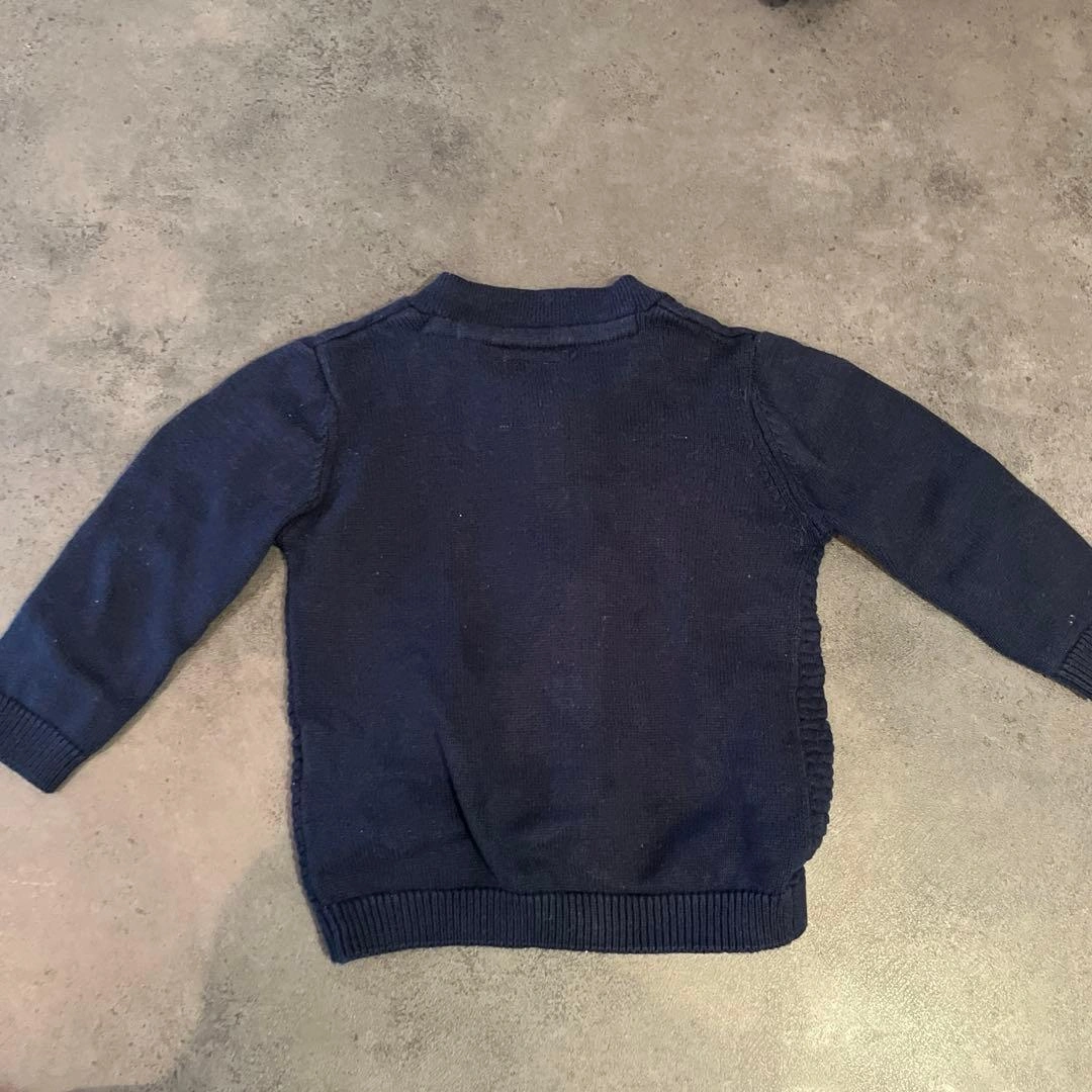 ZARA ベビー ニット ジッパー ネイビー 86cm 子供服 男の子 ザラの写真4枚目