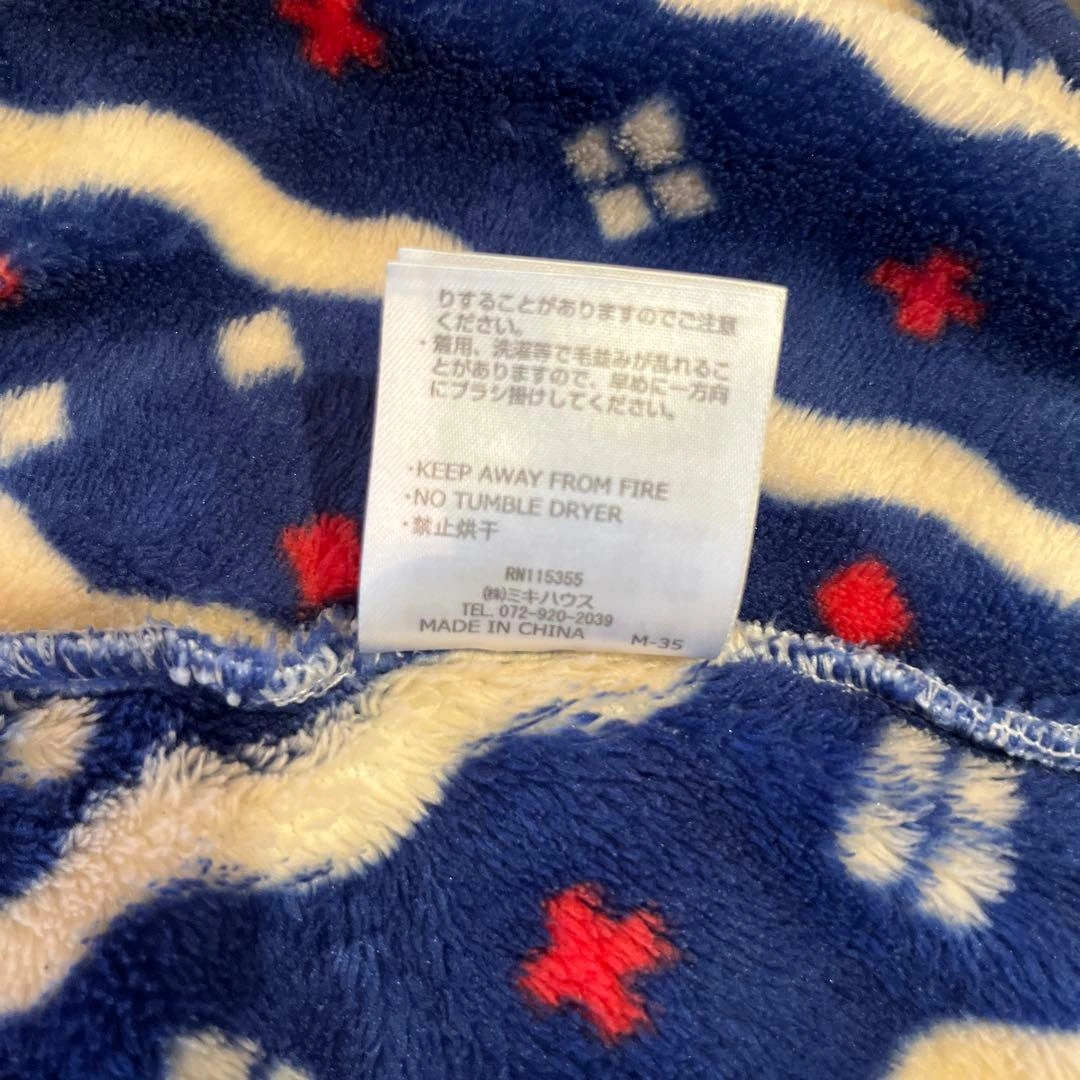 【美品】ミキハウス ベビーポンチョ 70-90cm マント 子ども服 アウターの写真4枚目