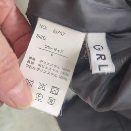 【11/15まで】GRL グレイル 中綿ショートブルゾン 黒 Fサイズの写真4枚目