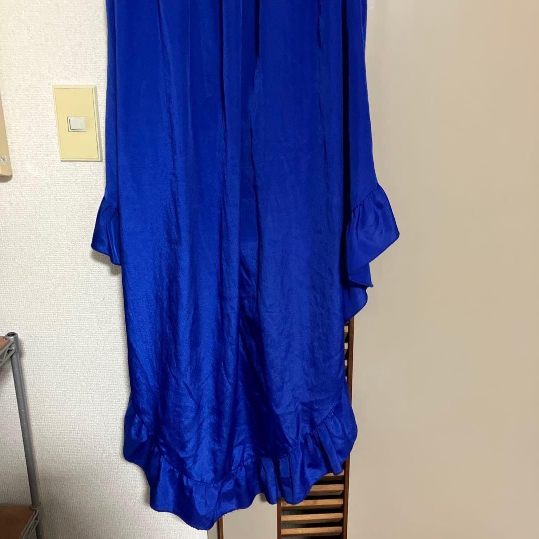 ベアトップ フィッシュテール ドレス ロイヤルブルーの写真6枚目