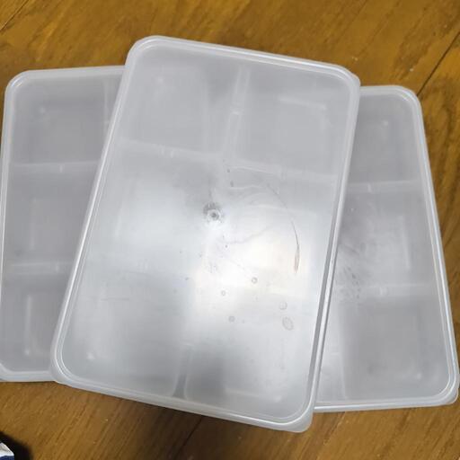 タッパー 保存容器 3点 仕切りあり